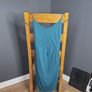 Chic Teal Midi Dress